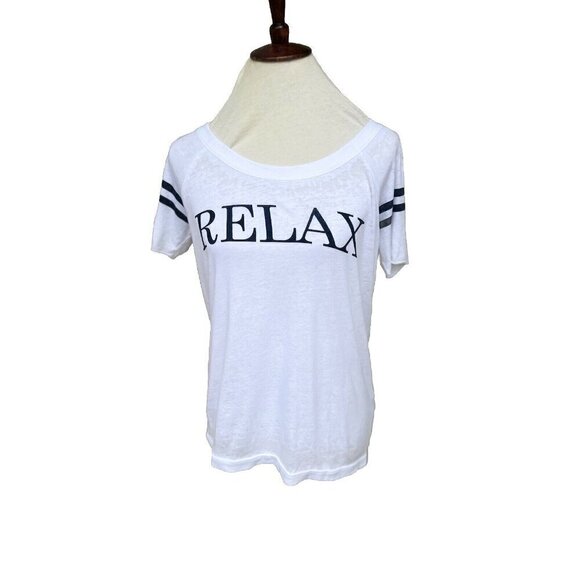 Chaser Women Crew Neck Cut out RELAX T-Shirt Size S - Picture 14 of 16